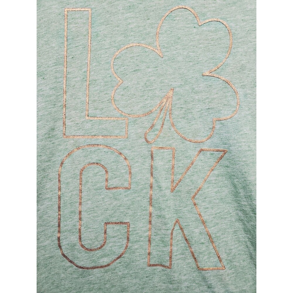 Celebrate! St. Patrick's Day Shamrock Luck T-Shirt Women's XL (16-18)